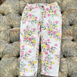 Lands’ End Girls Floral Pants Size 8